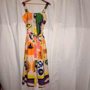 Sunday Up Abstract Midi Dress
